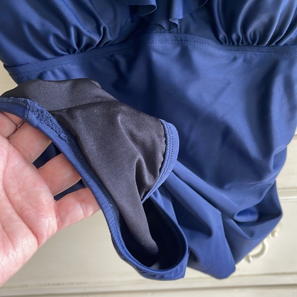 DKNY Navy Blue Swimsuit size 10 NWT - Picture 5 of 6